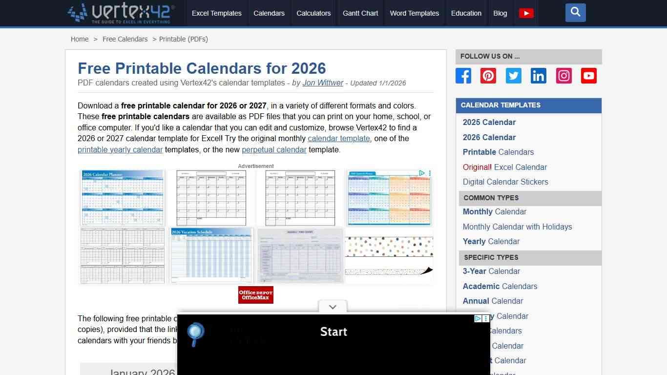 Free Printable Calendar - Printable Monthly Calendars